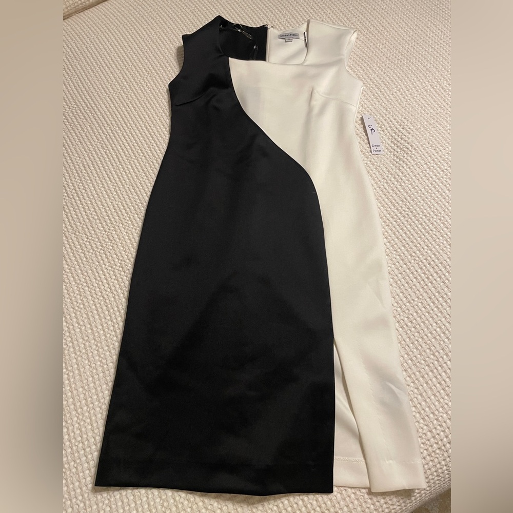 Elegant Black and white dress.